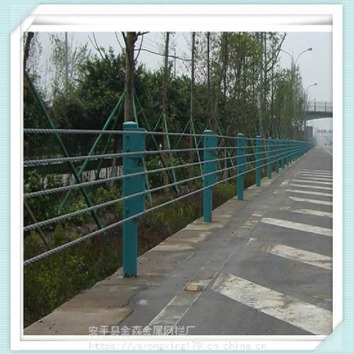 公路钢索护栏 钢索绳防撞栏 绳索防护栏厂家