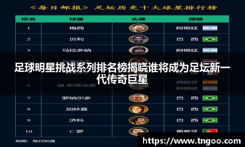 足球明星挑战系列排名榜揭晓谁将成为足坛新一代传奇巨星
